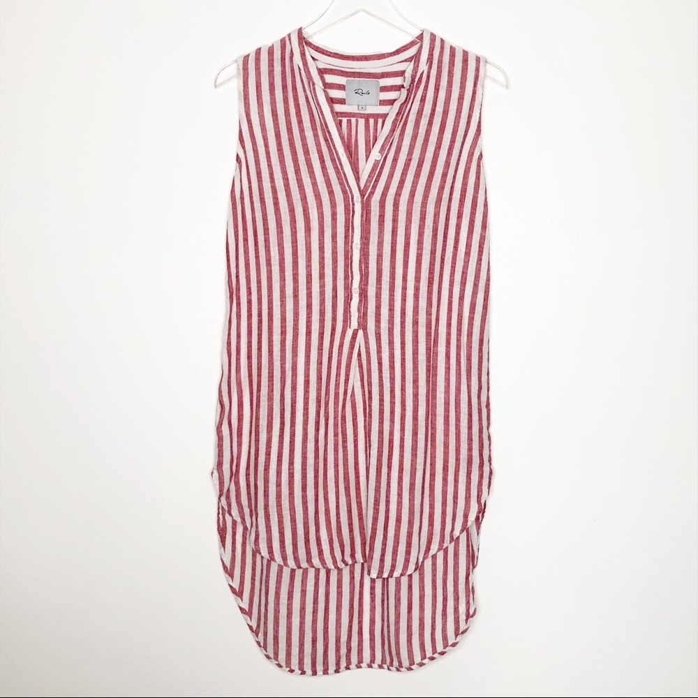 Rails | Jules Linen Blend Striped Button Tunic S